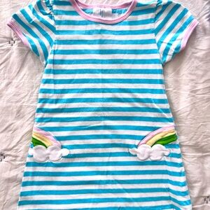 Little English girls stripe dress in 3T